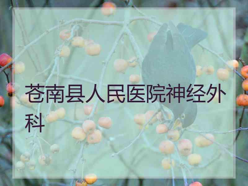 苍南县人民医院神经外科