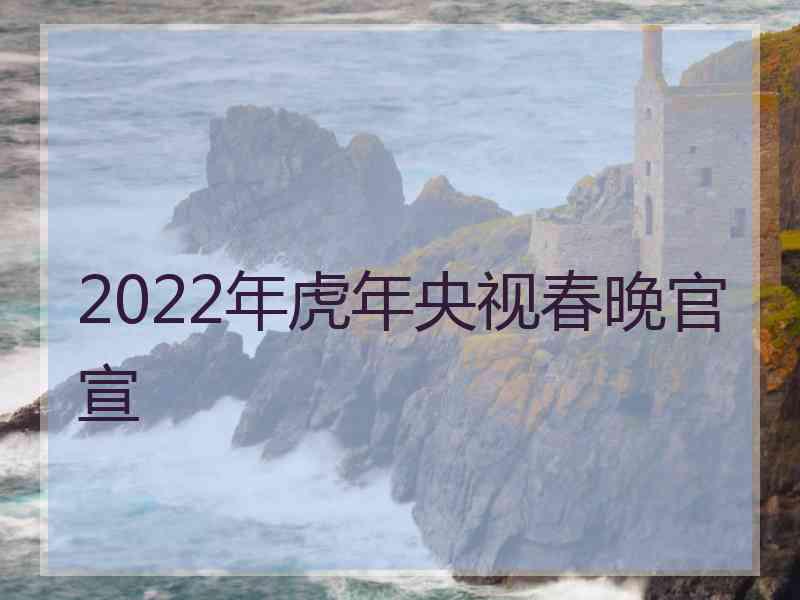 2022年虎年央视春晚官宣