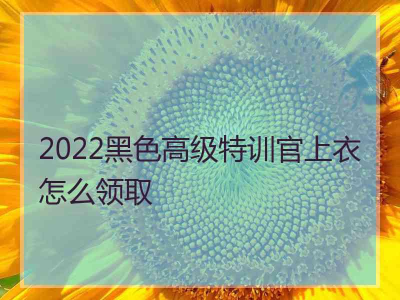 2022黑色高级特训官上衣怎么领取