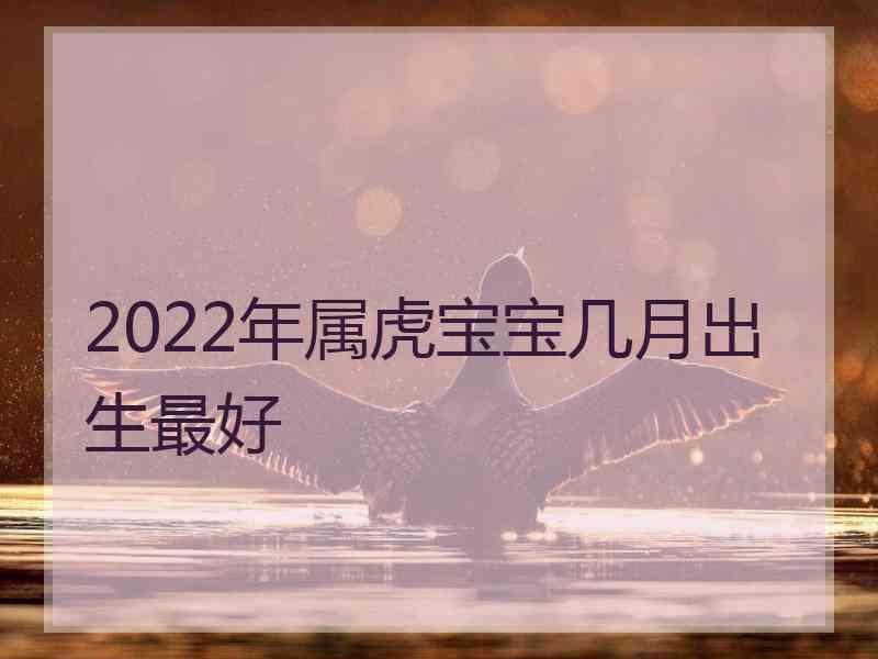 2022年属虎宝宝几月出生最好