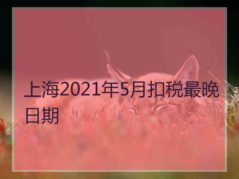 上海2021年5月扣税最晚日期