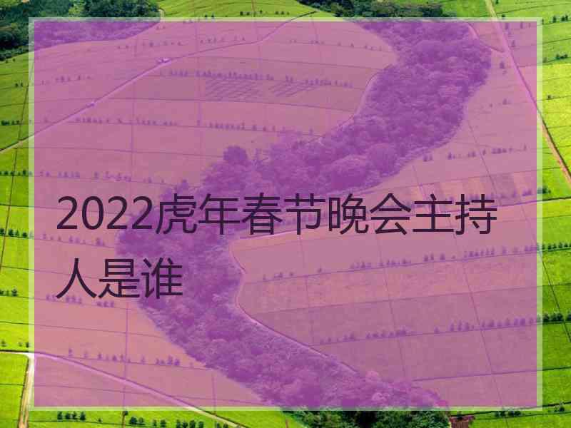 2022虎年春节晚会主持人是谁