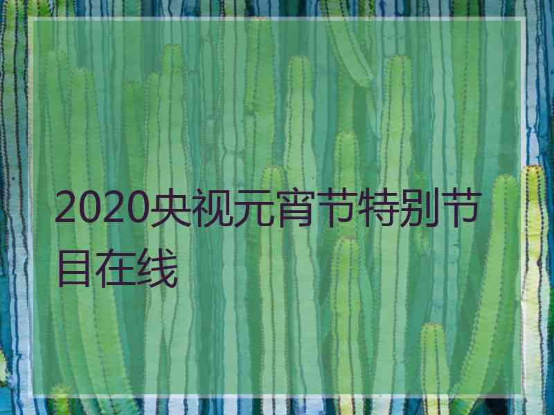 2020央视元宵节特别节目在线