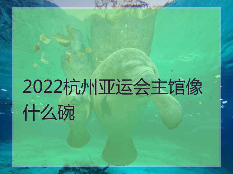 2022杭州亚运会主馆像什么碗