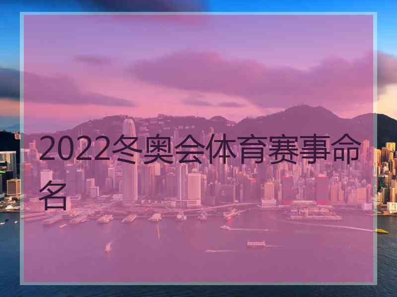 2022冬奥会体育赛事命名