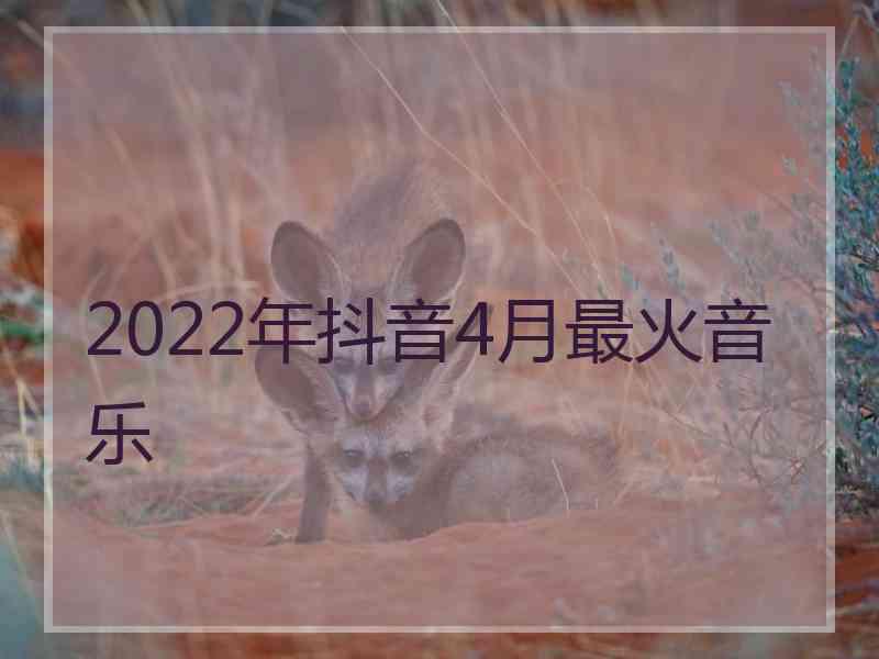 2022年抖音4月最火音乐