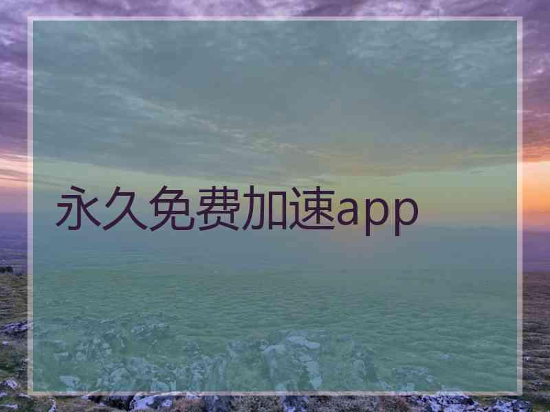 永久免费加速app