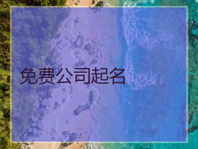 免费公司起名