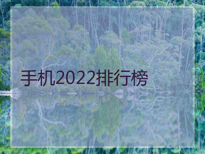 手机2022排行榜