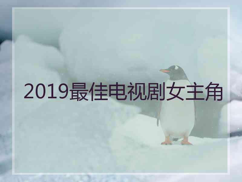 2019最佳电视剧女主角