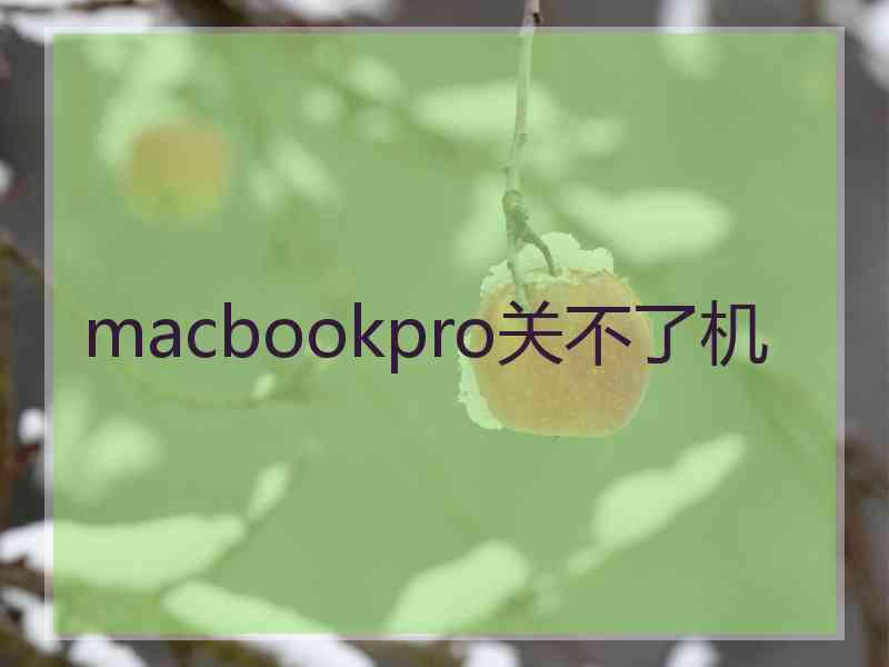 macbookpro关不了机