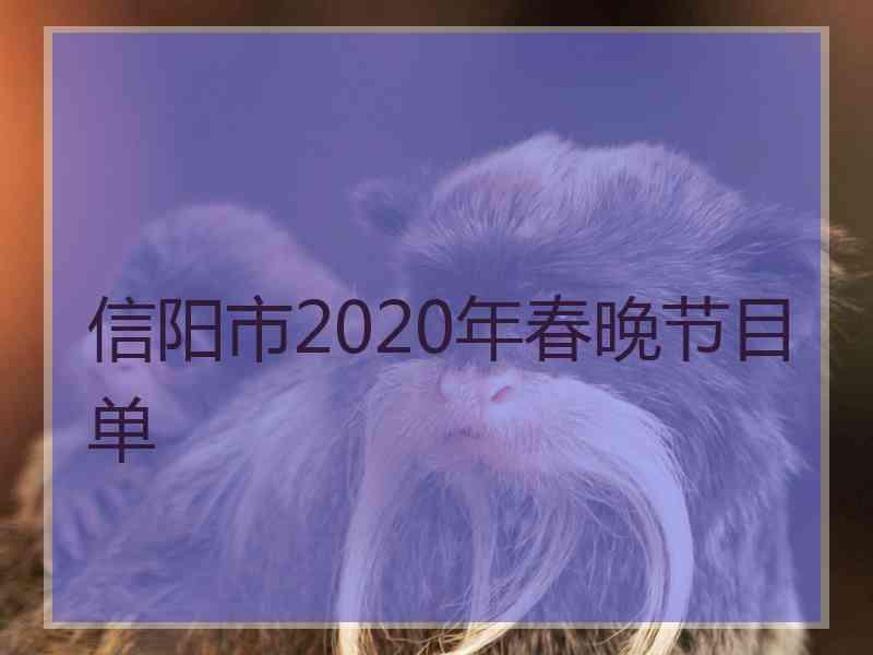 信阳市2020年春晚节目单