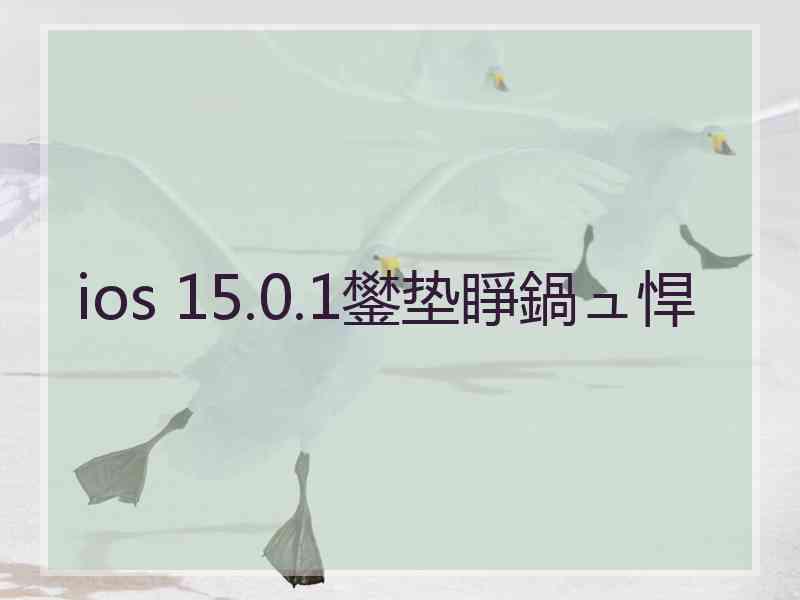 ios 15.0.1鐢垫睜鍋ュ悍