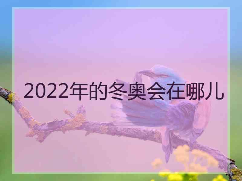 2022年的冬奥会在哪儿