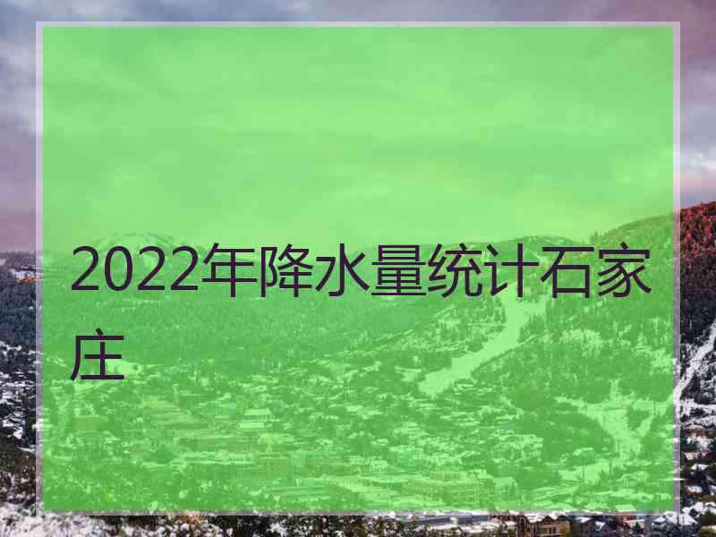 2022年降水量统计石家庄