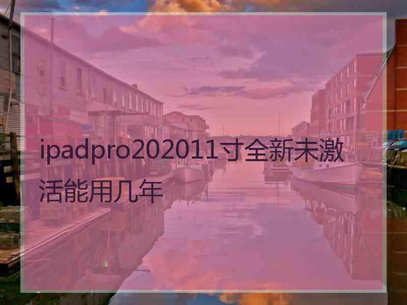 ipadpro202011寸全新未激活能用几年