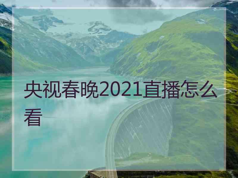 央视春晚2021直播怎么看