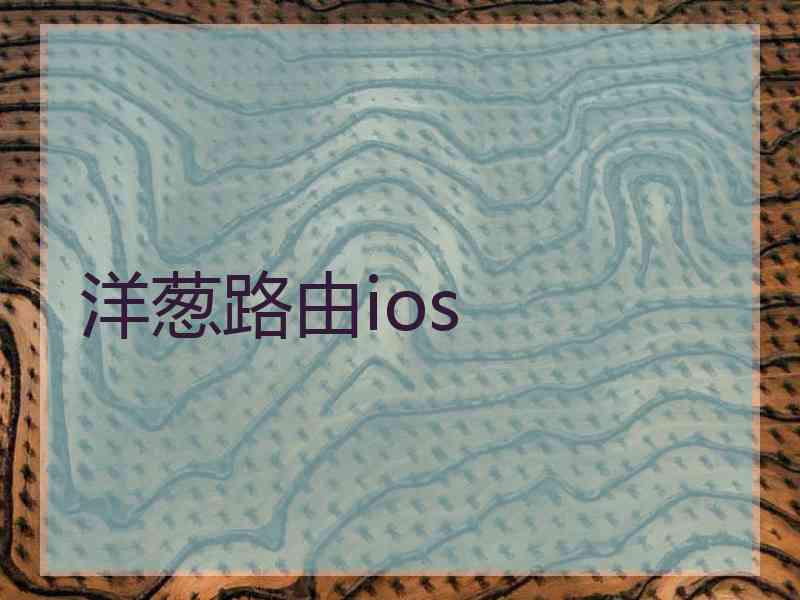 洋葱路由ios