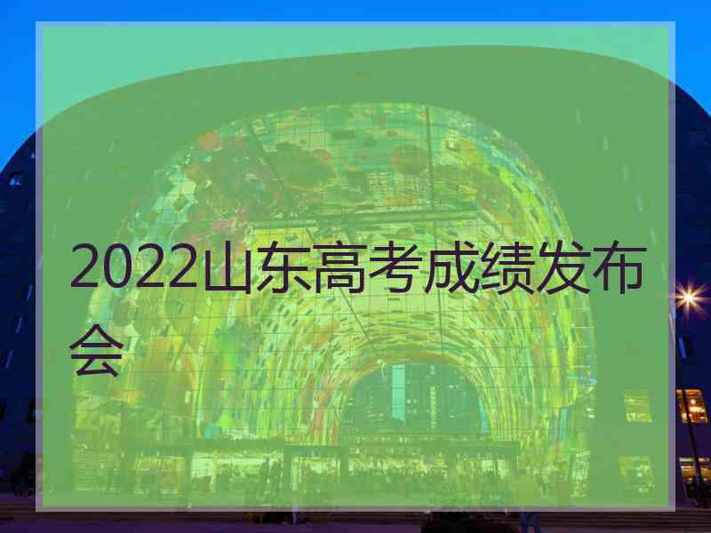 2022山东高考成绩发布会