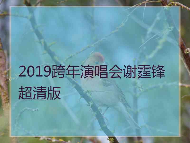 2019跨年演唱会谢霆锋超清版