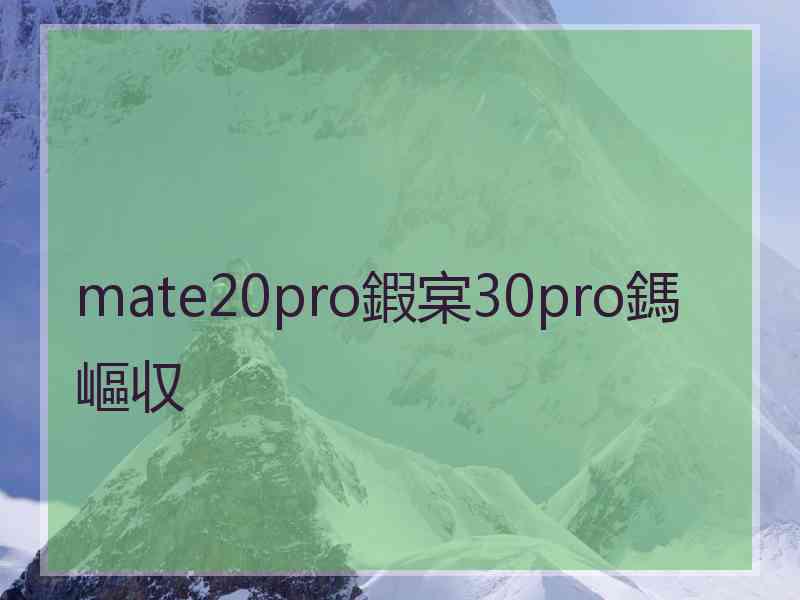 mate20pro鍜宲30pro鎷嶇収