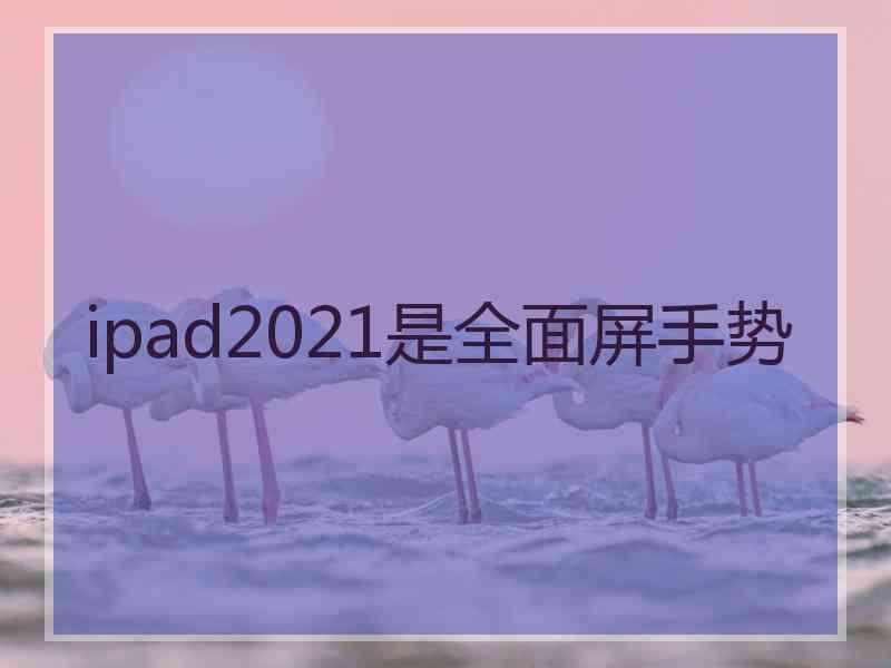 ipad2021是全面屏手势