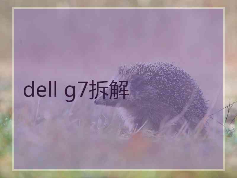 dell g7拆解