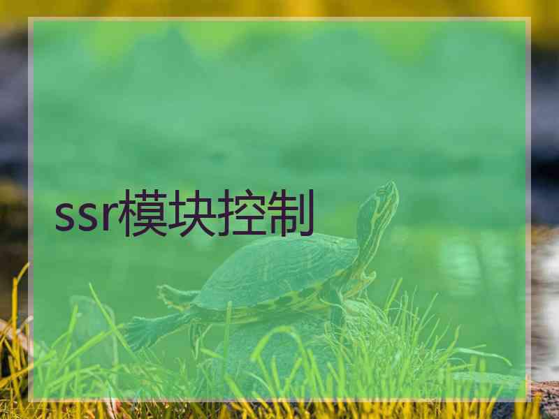 ssr模块控制