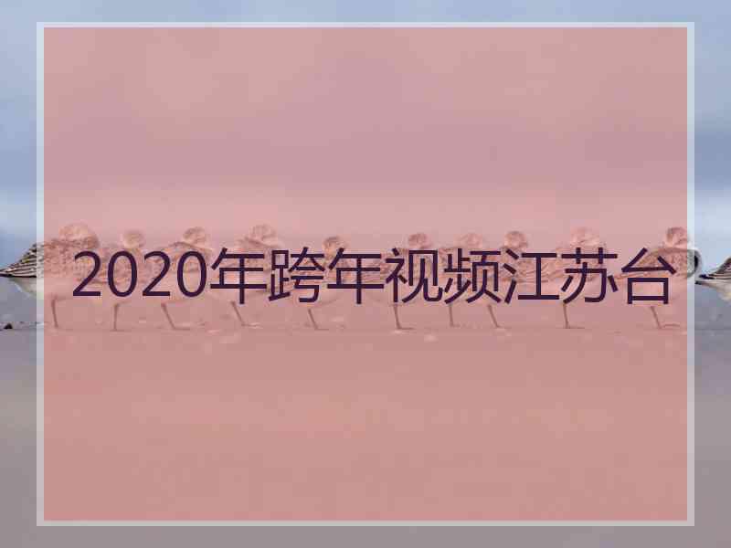 2020年跨年视频江苏台