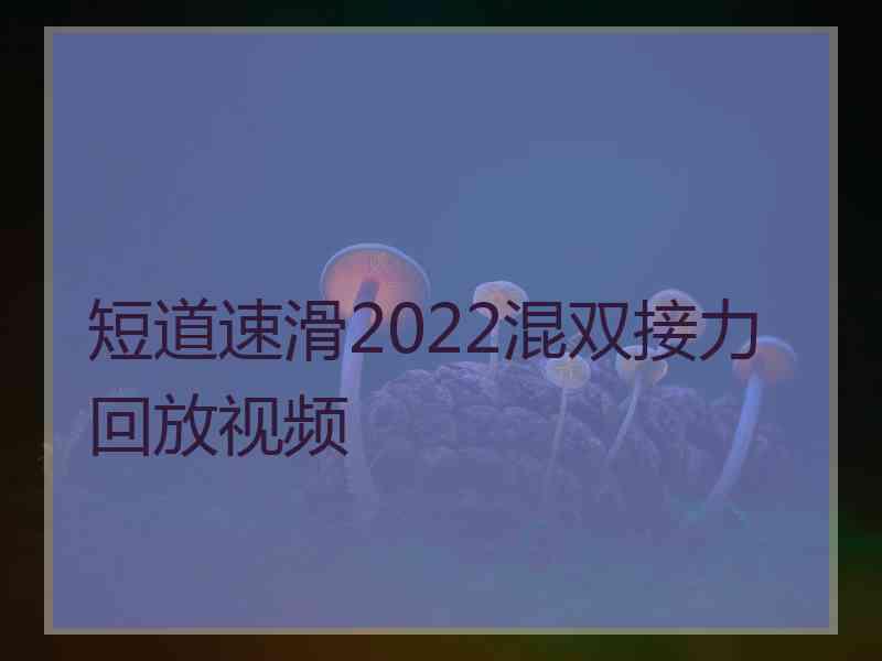 短道速滑2022混双接力回放视频