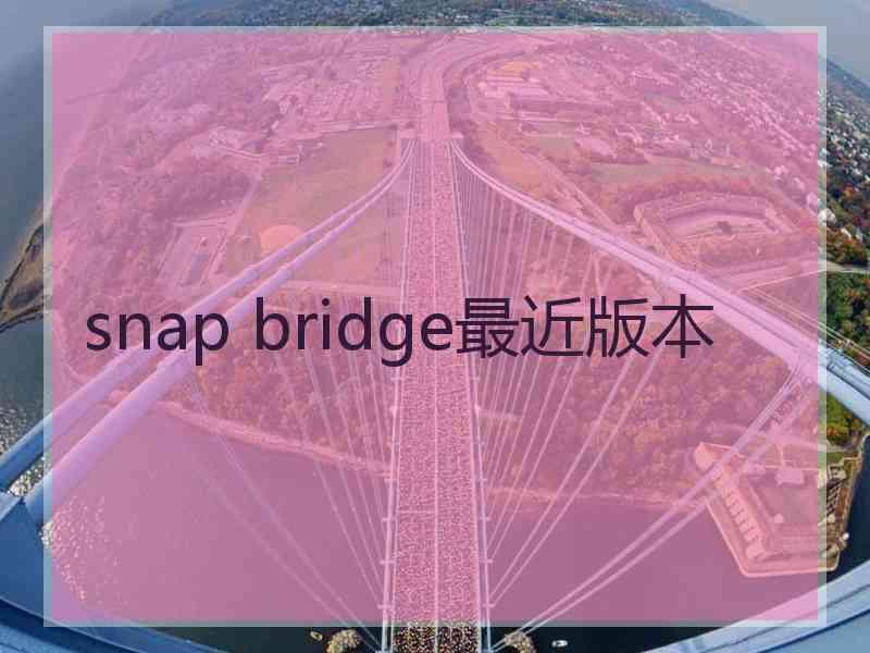 snap bridge最近版本