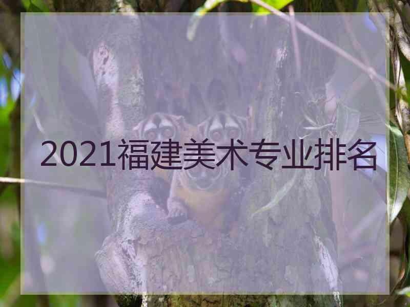 2021福建美术专业排名