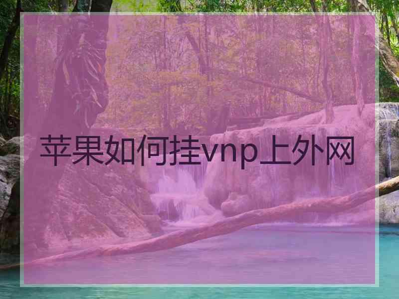 苹果如何挂vnp上外网