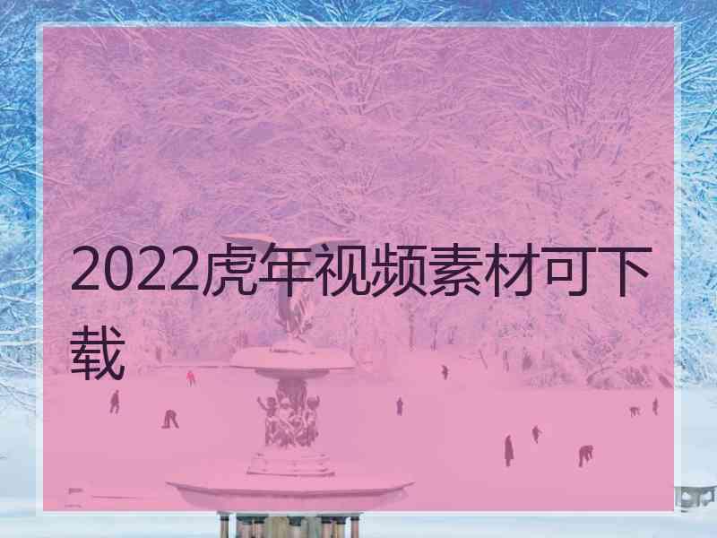 2022虎年视频素材可下载