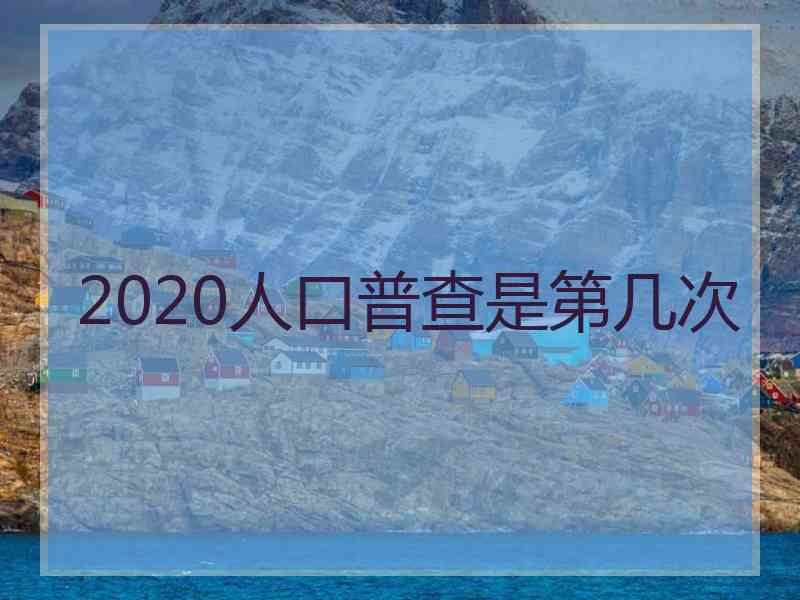 2020人口普查是第几次