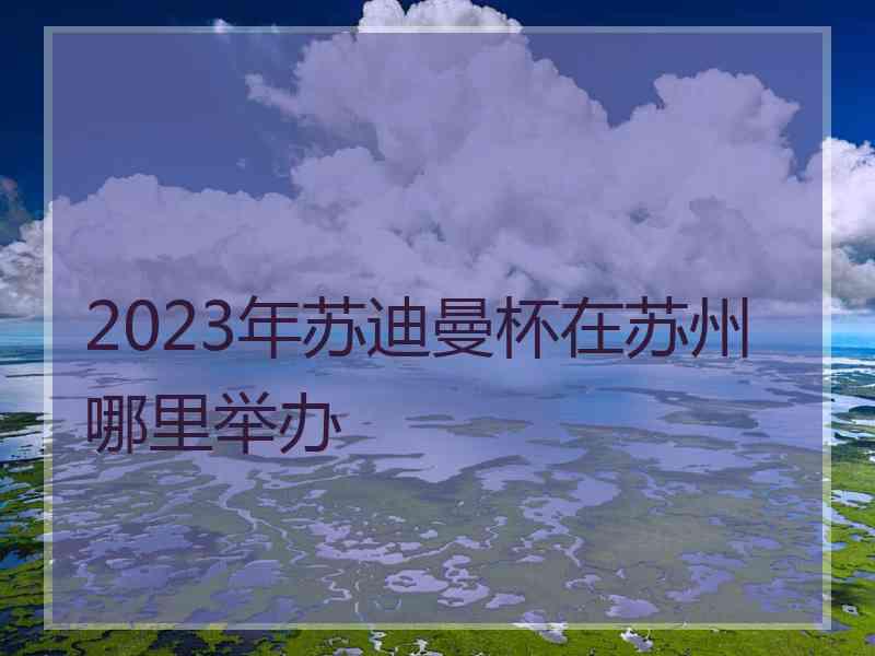 2023年苏迪曼杯在苏州哪里举办