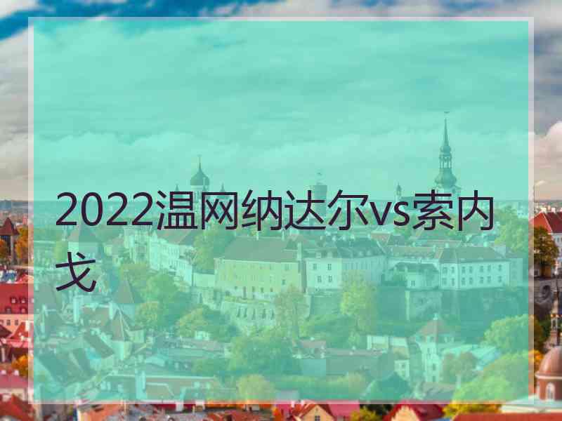 2022温网纳达尔vs索内戈