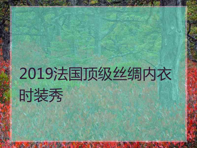 2019法国顶级丝绸内衣时装秀