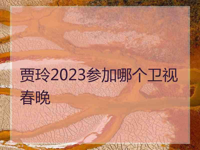 贾玲2023参加哪个卫视春晚