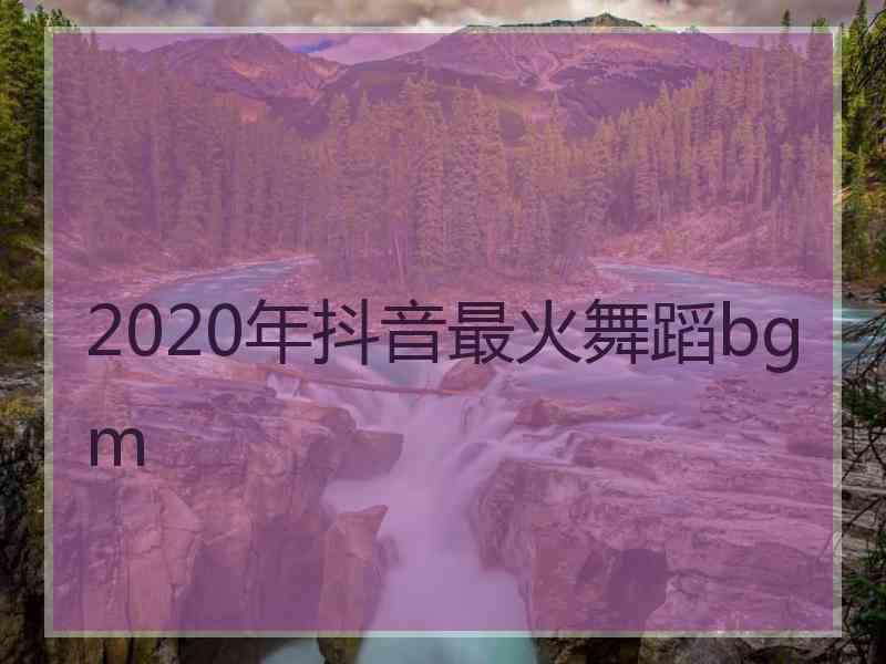 2020年抖音最火舞蹈bgm