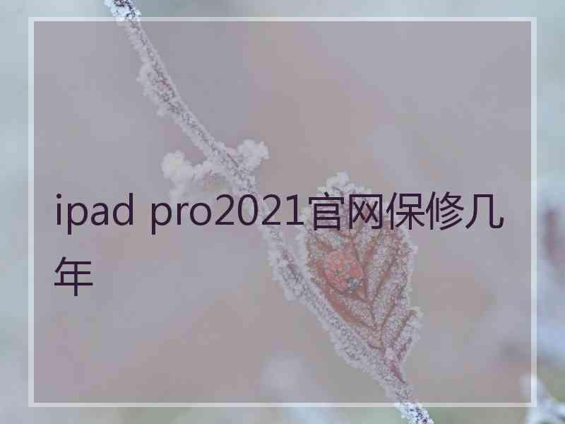 ipad pro2021官网保修几年