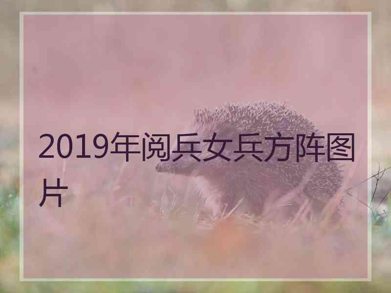 2019年阅兵女兵方阵图片