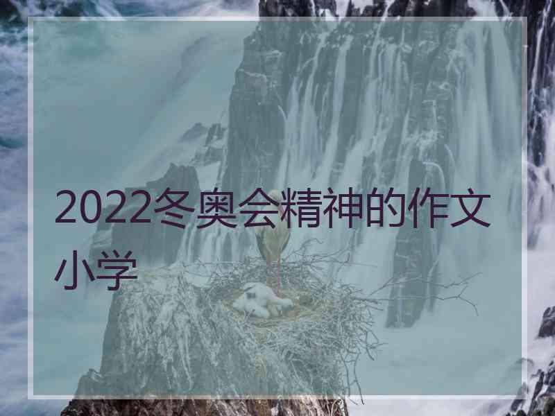 2022冬奥会精神的作文小学