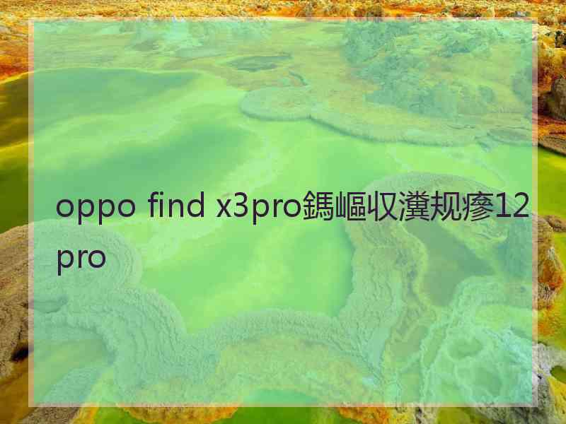 oppo find x3pro鎷嶇収瀵规瘮12pro