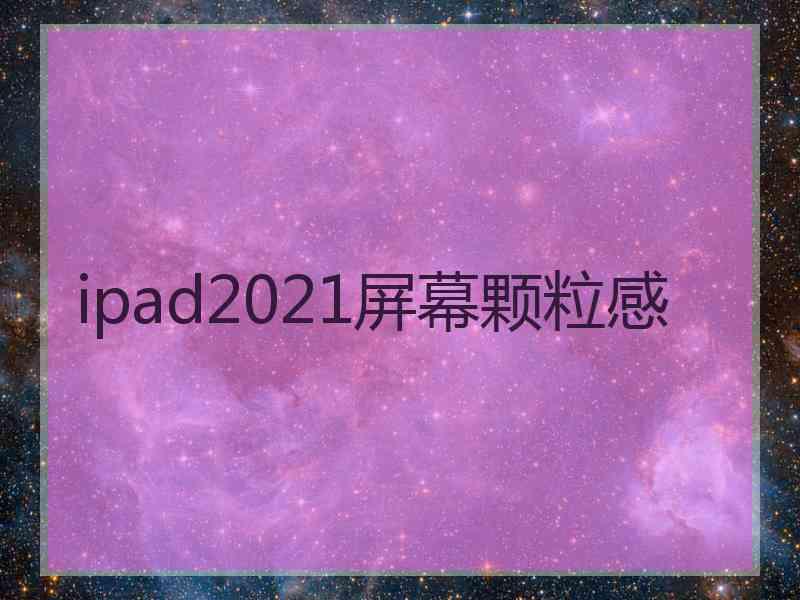 ipad2021屏幕颗粒感