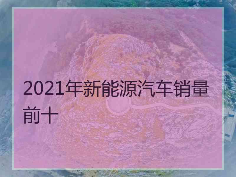 2021年新能源汽车销量前十