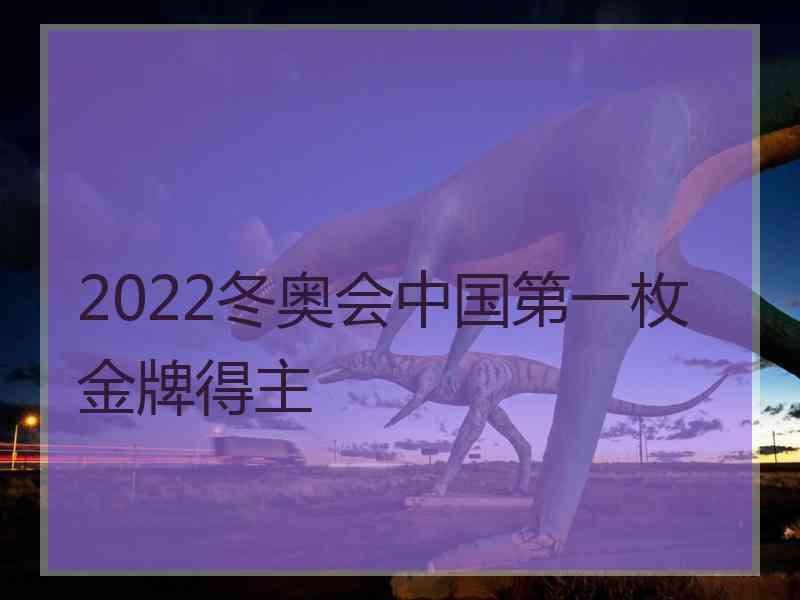 2022冬奥会中国第一枚金牌得主