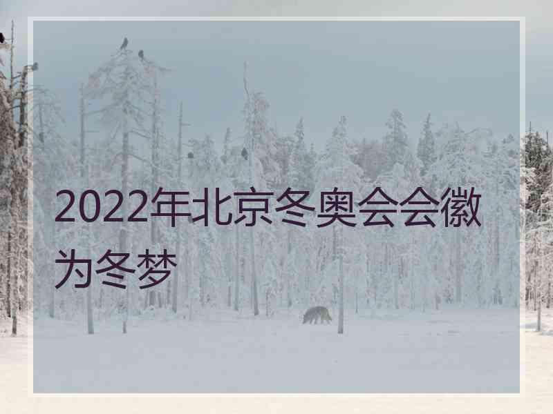 2022年北京冬奥会会徽为冬梦