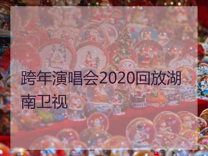 跨年演唱会2020回放湖南卫视