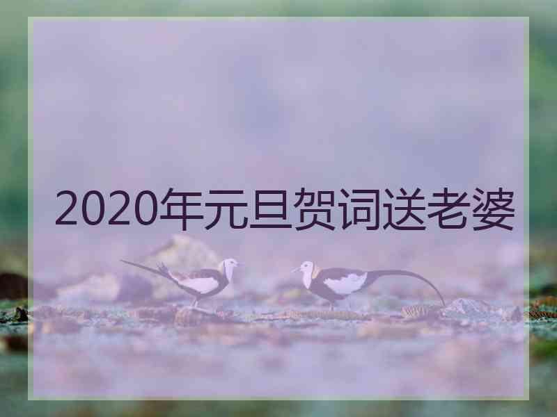 2020年元旦贺词送老婆